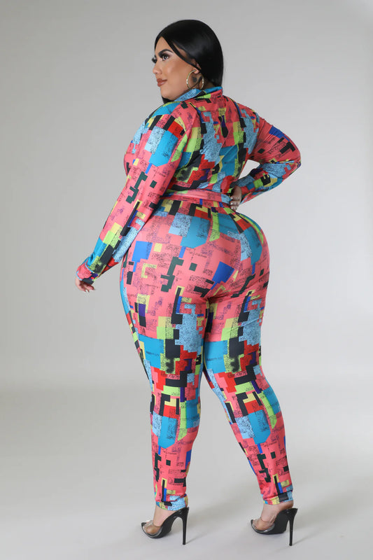 Puzzle His Mind 2pc Set (Plus-Size)