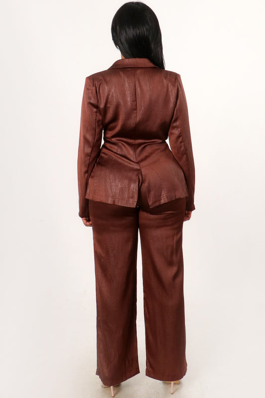 Chocolate Blazer Set