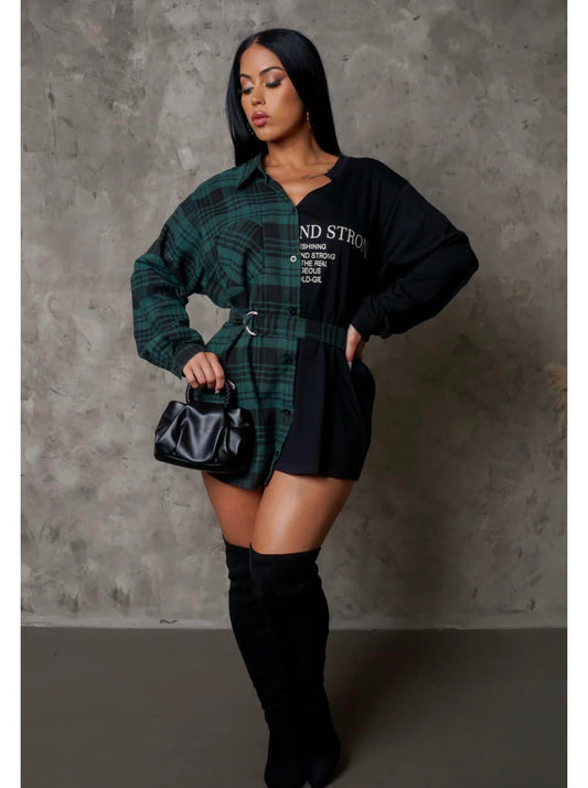 Flannel Tunic Dress