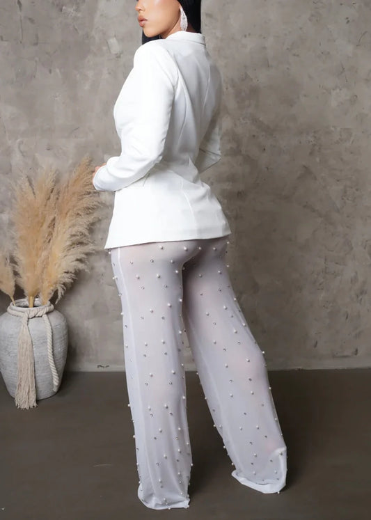 Sexy Pearl Pant Set 🤍