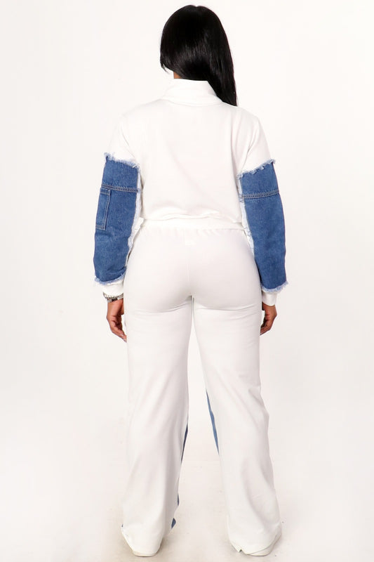 Denim Contrast 2pc Set