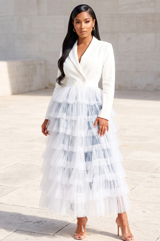 Tailored Ruffle Blazer